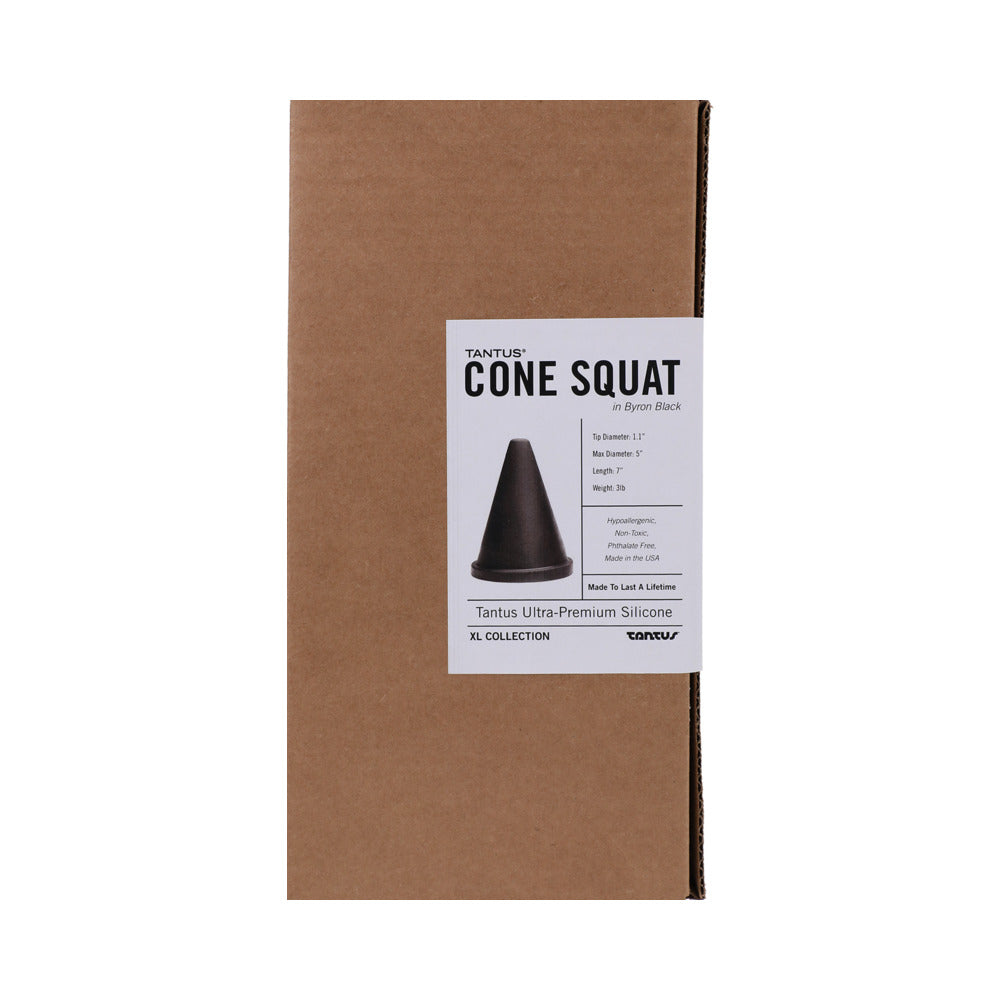Tantus Cone Squat Dildo Onyx (Box) - Fantasies Boutique