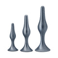 Anal Adventures Matrix Genesis Plug Kit Stellar Silver - Fantasies Boutique