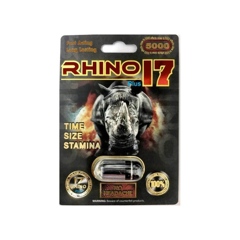 Rhino 17 5000 Plus 1ct Open Stock - Fantasies Boutique