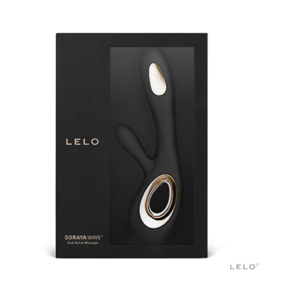 LELO SORAYA WAVE Rechargeable Rabbit Vibrator Black - Fantasies Boutique