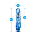 Naturally Yours Wild Ride Realistic 9 in. Vibrating Dildo Blue - Fantasies Boutique