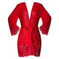 Magic Silk Sugar High 3/4 Sleeve Robe Red Queen Size