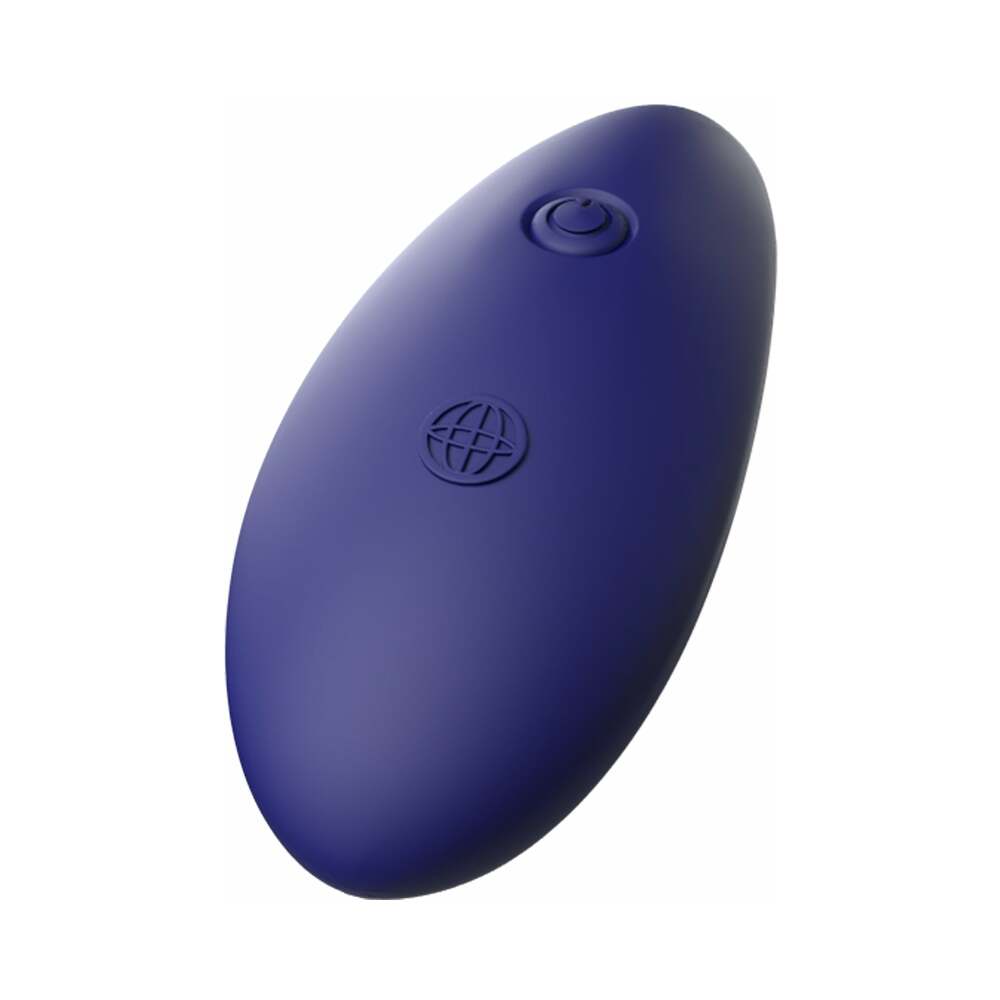 Icicles No. 85 Rechargeable Remote-Controlled Vibrating Anal Plug With Suction Cup Blue - Fantasies Boutique