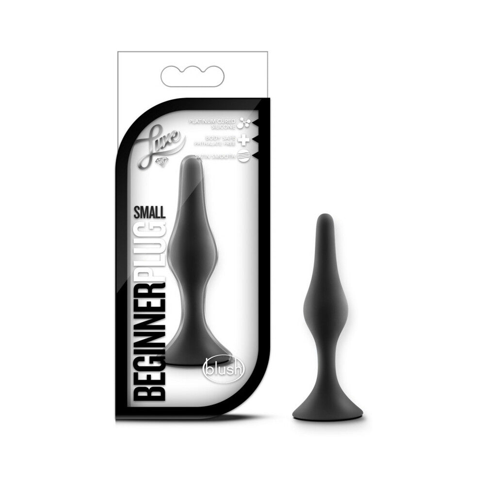 Blush Luxe Silicone Beginner Plug Small Black - Fantasies Boutique