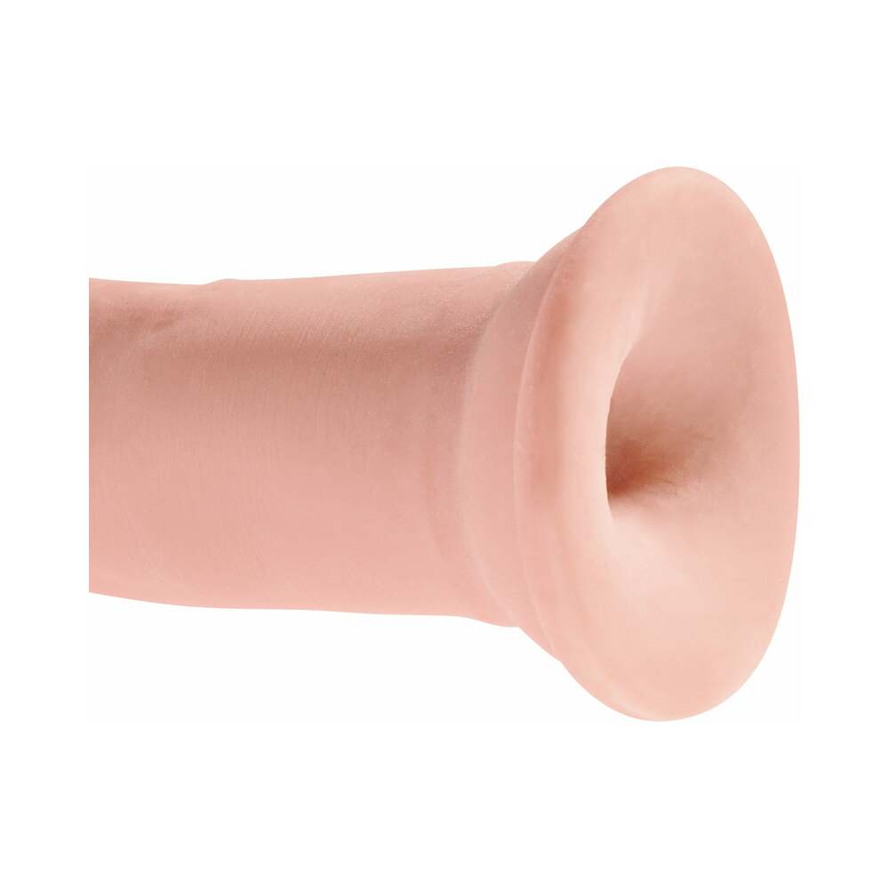 King Cock Plus 9 in. Triple Density Cock Realistic Dildo With Suction Cup Beige - Fantasies Boutique