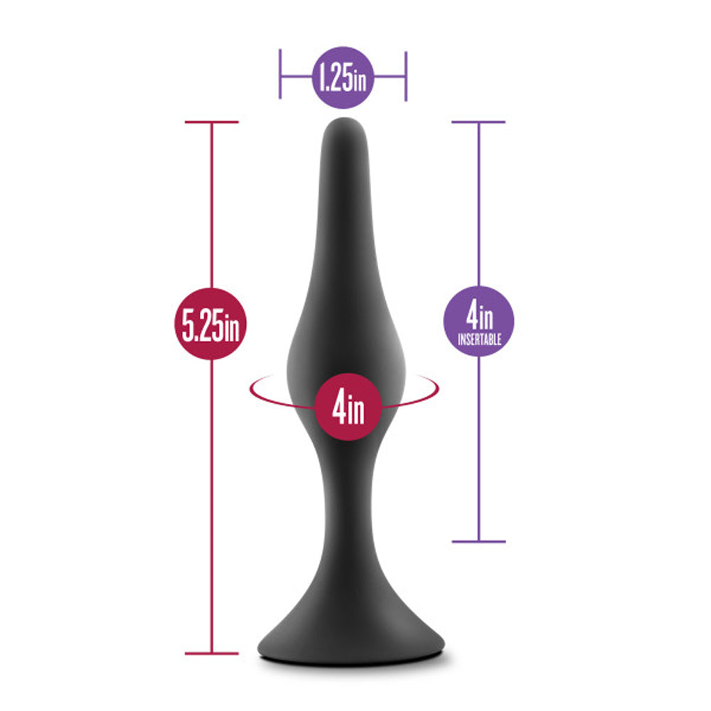 Blush Anal Adventures Platinum Silicone Beginner Plug Large Black