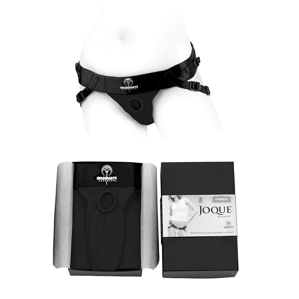 SpareParts Joque Double Strap Harness Black Size A - Fantasies Boutique