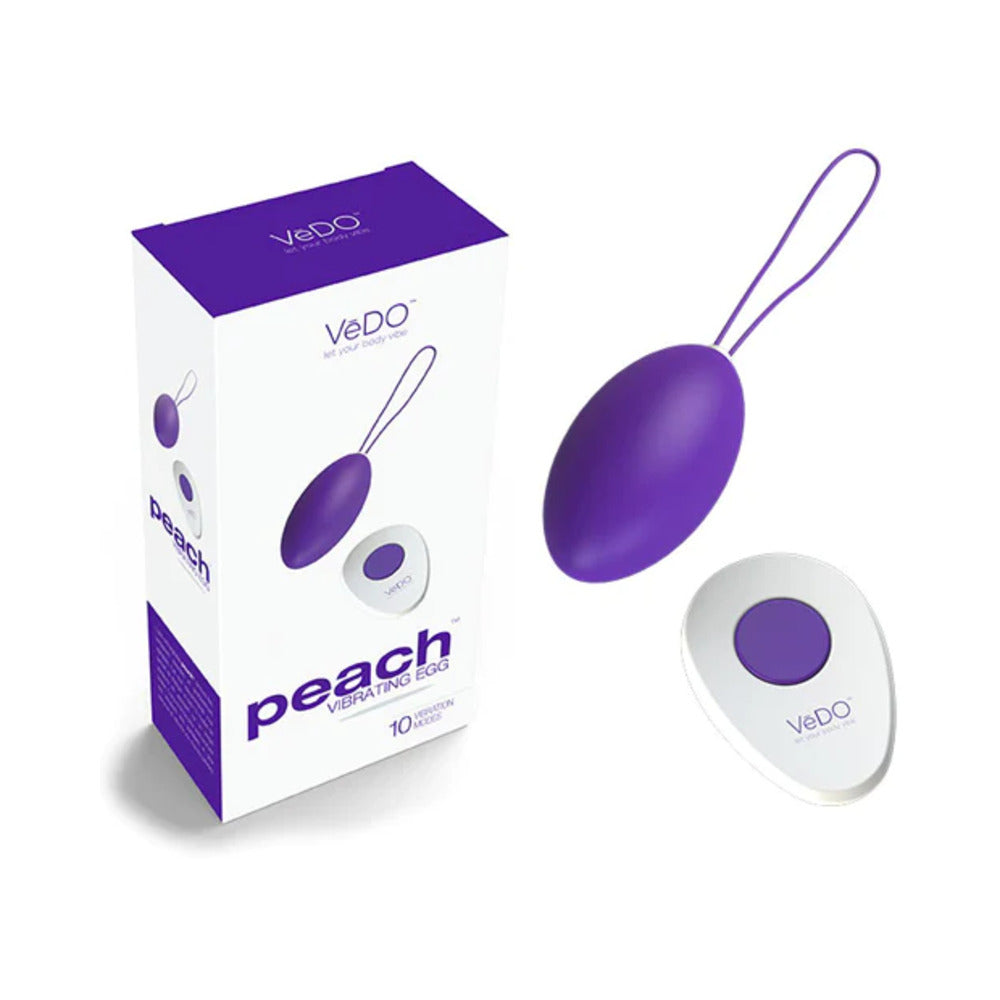 VeDO Peach Rechargeable Egg Vibe - Into You Indigo - Fantasies Boutique