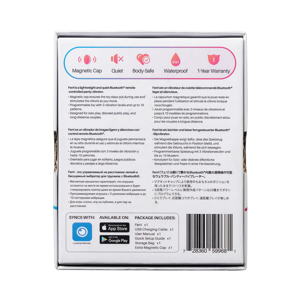 Lovense Ferri Bluetooth Remote-Controlled Panty Vibrator - Fantasies Boutique