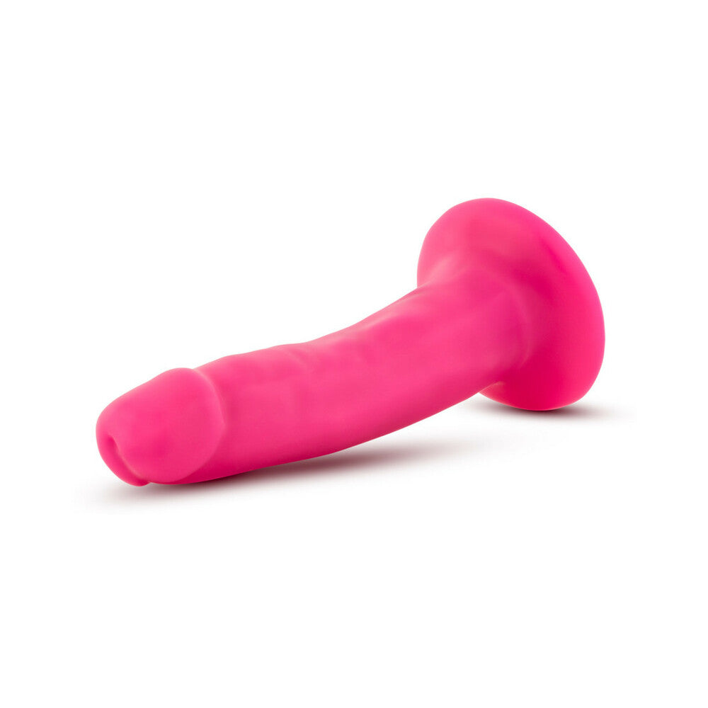 Neo 6 in. Dual Density Dildo Neon Pink - Fantasies Boutique