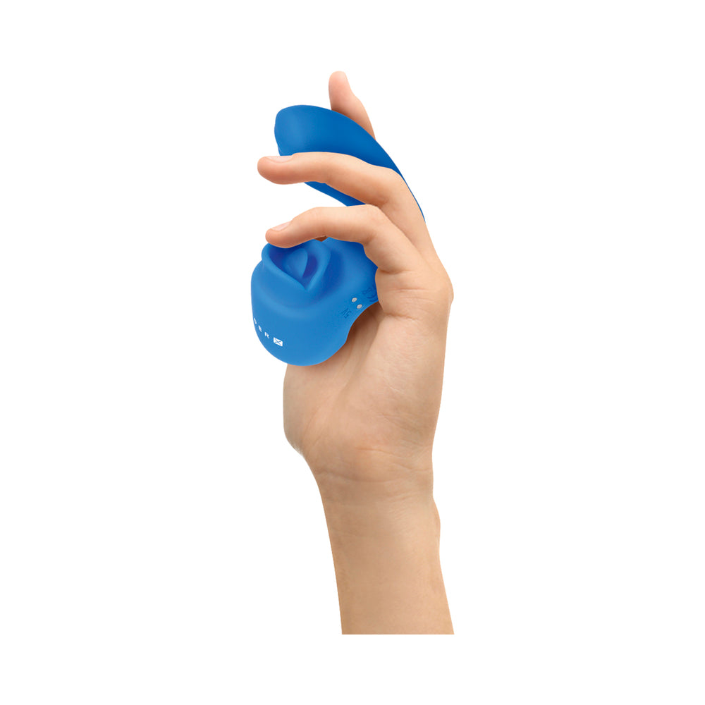 Gender X Flick It Rechargeable Flicking Dual Stimulation Silicone Finger Vibrator Blue - Fantasies Boutique