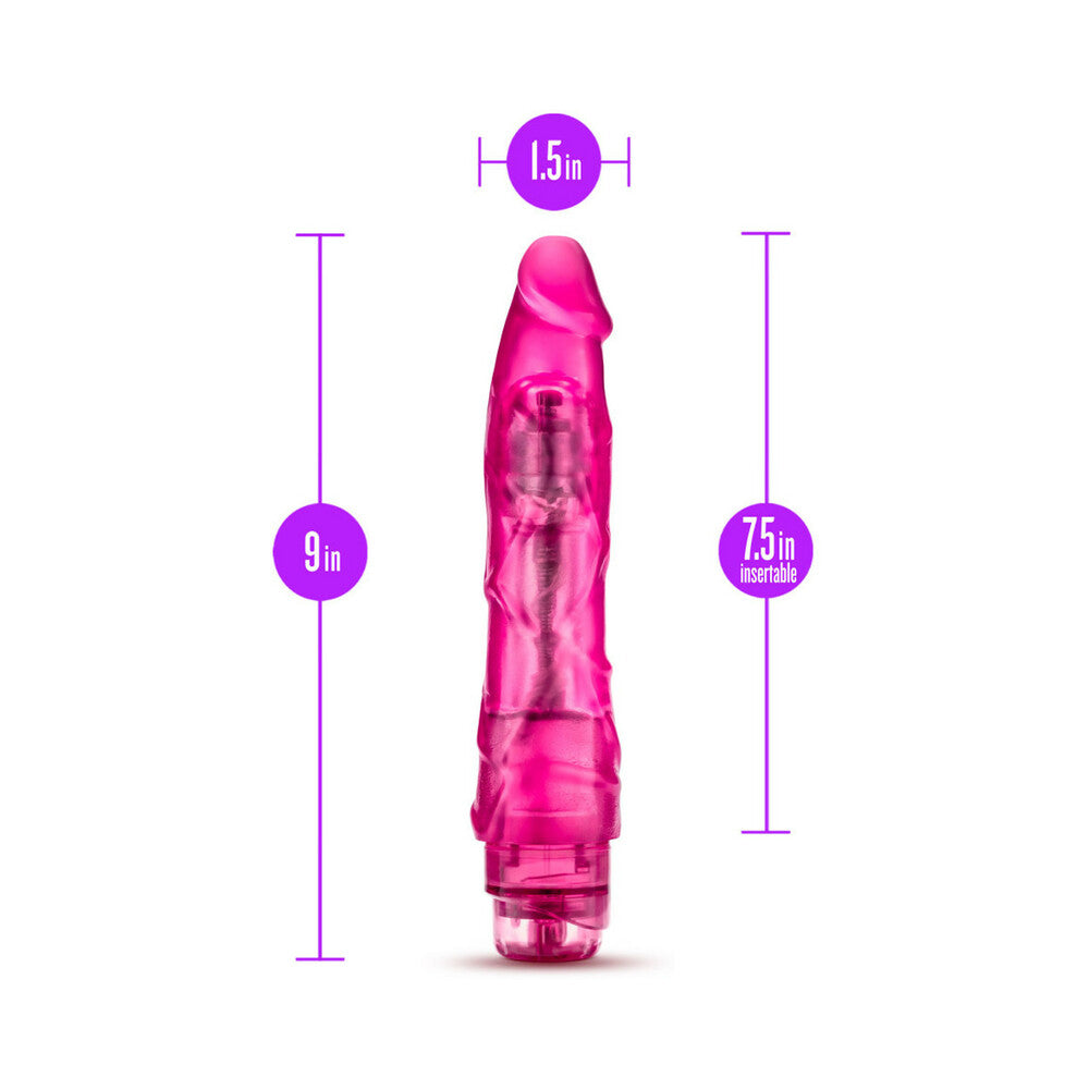 B Yours Vibe 1 Realistic 9 in. Vibrating Dildo Pink - Fantasies Boutique