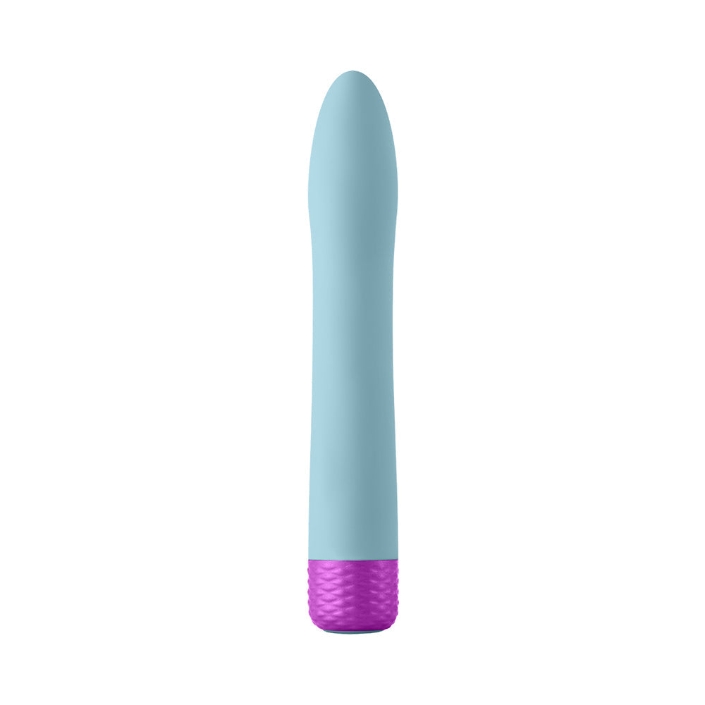 FemmeFunn Densa Bullet Rechargeable Dual Density Silicone Slimline Vibrator Light Blue - Fantasies Boutique