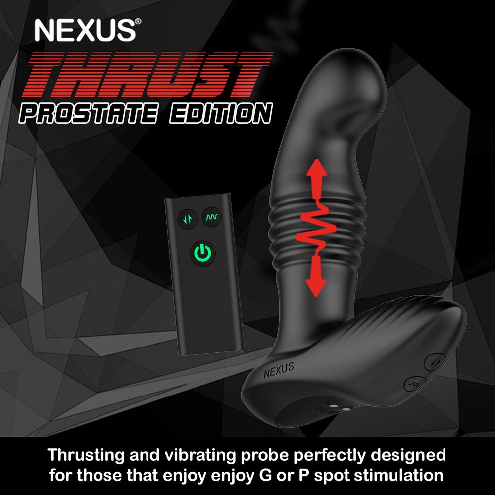 Nexus Thrust Prostate Edition Thrusting Vibrating Prostate and Perineum Massager Black - Fantasies Boutique