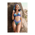 Fantasy Lingerie Vibes Plur Holographic Bralette with Removable Hood & Panty Aqua Holo S/M - Fantasies Boutique