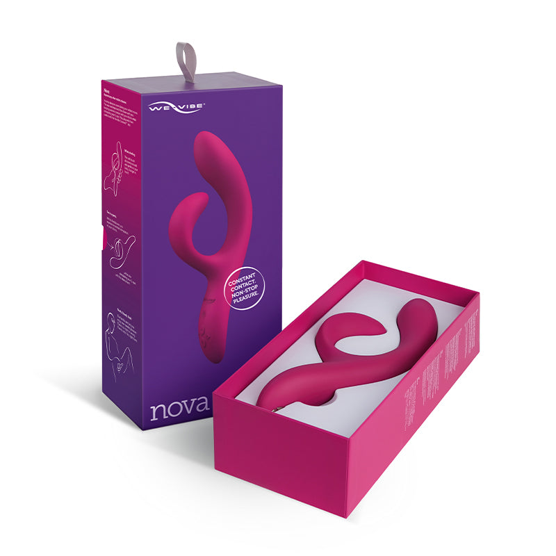We-Vibe Nova 2 Rechargeable Flexible Silicone Rabbit Vibrator Pink - Fantasies Boutique