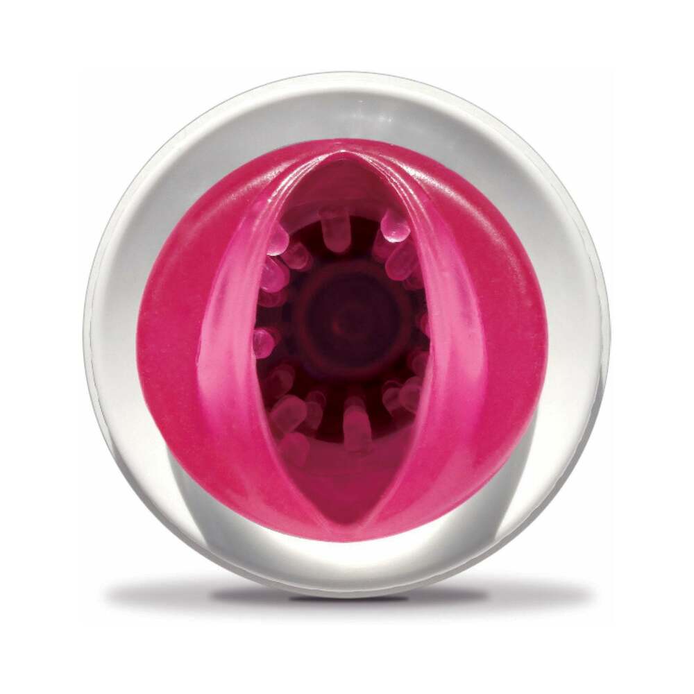 PDX Roto-Bator Pussy Rotating Masturbator Clear/Pink - Fantasies Boutique
