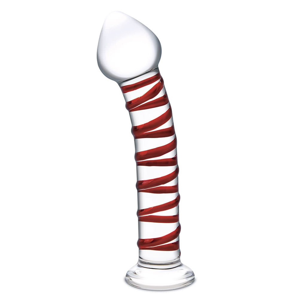 Glas 8 in. Mr. Swirly Glass Dildo - Fantasies Boutique