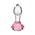 Pillow Talk Rosy Glass Anal Plug with Pink Rose Base - Fantasies Boutique