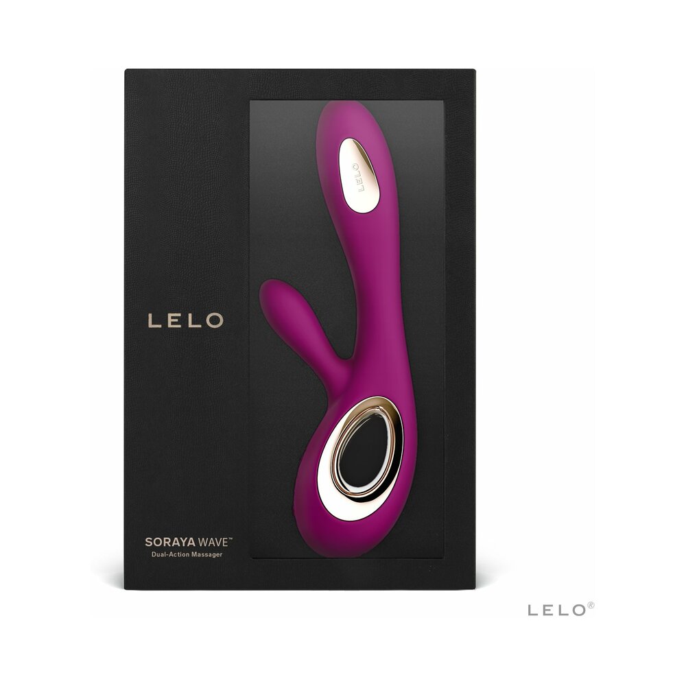 LELO SORAYA WAVE Rechargeable Rabbit Vibrator Deep Rose - Fantasies Boutique