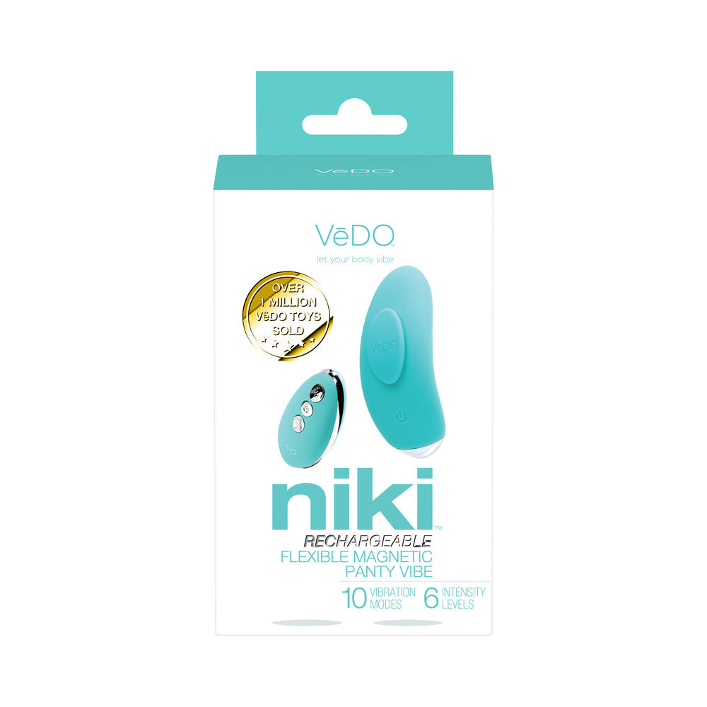 VeDO Niki Rechargeable Panty Vibe Tease Me Turquoise - Fantasies Boutique
