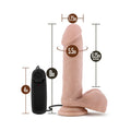 Loverboy The Goalie Remote-Controlled 8 in. Vibrating Dildo with Balls Beige - Fantasies Boutique