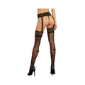 Dreamgirl Lace-Trimmed Back-Seam Pantyhose Black OS - Fantasies Boutique