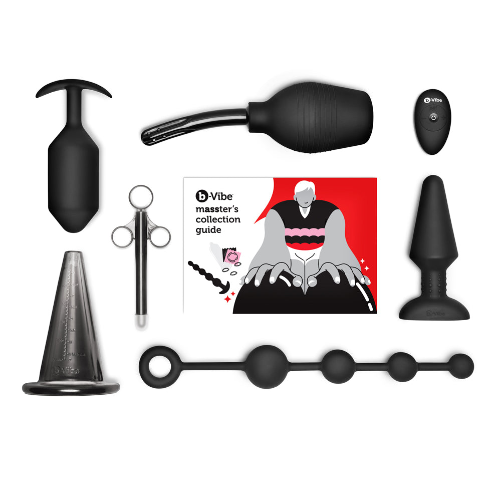 b-Vibe 10-Piece Anal Education Set: Masster's Degree Edition Black - Fantasies Boutique