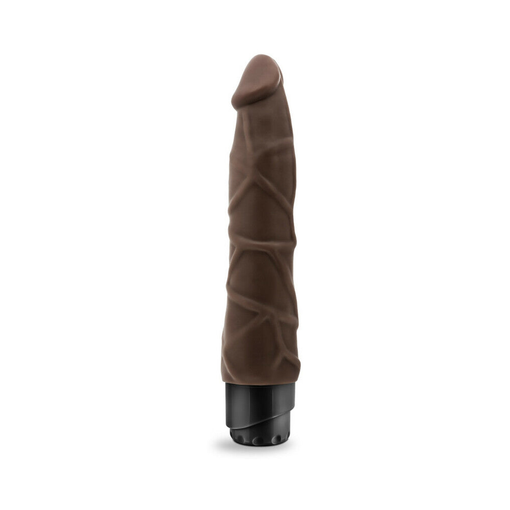 Dr. Skin Vibe 1 Realistic 9 in. Vibrating Dildo Brown - Fantasies Boutique