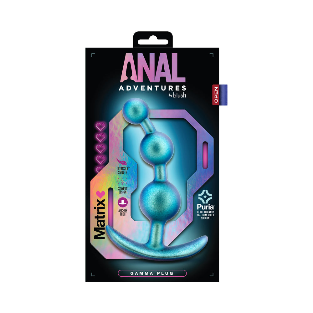Anal Adventures Matrix Gamma Plug Neptune Teal - Fantasies Boutique