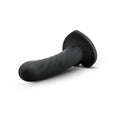Temptasia Twist 5.5 in. Curved Dildo with Heart-Shaped Suction Cup Medium Black