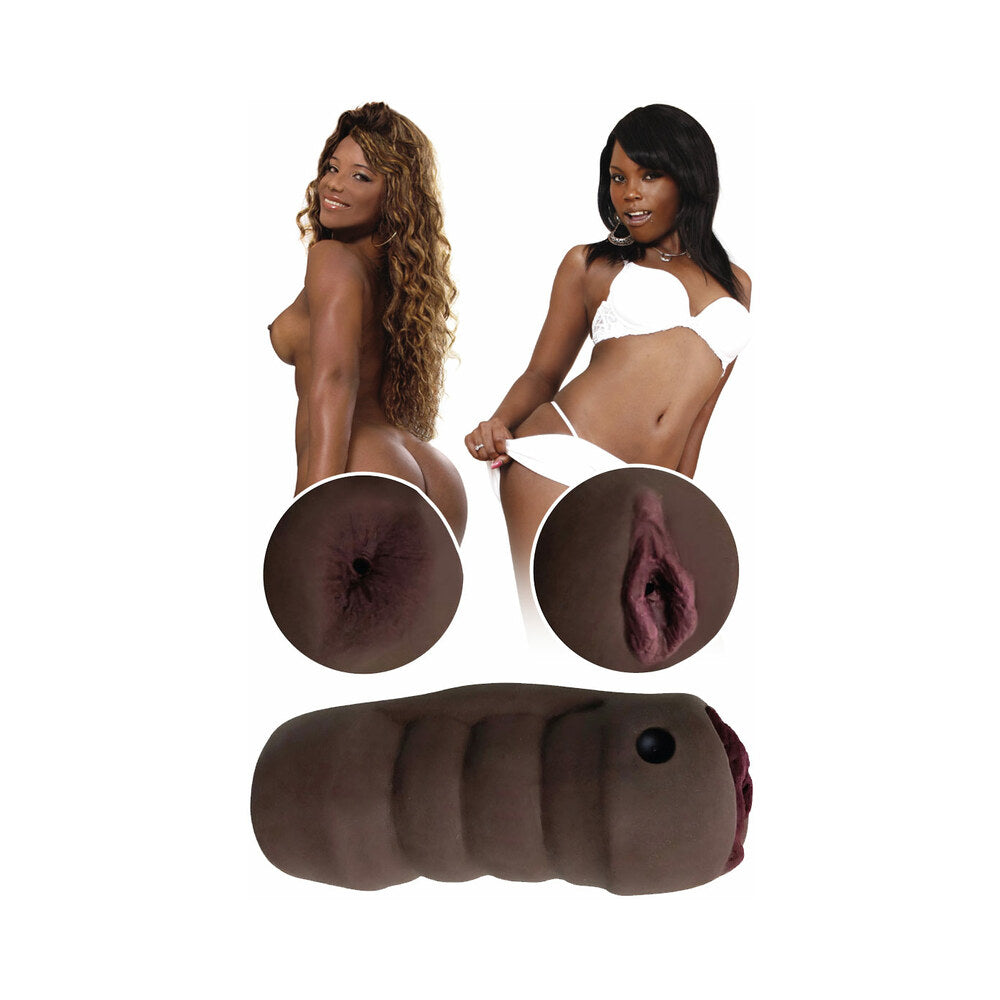 Curve Toys Mistress Perfect Fuck Double Trouble BFFs Brandy & Buffy Stroker Brown - Fantasies Boutique
