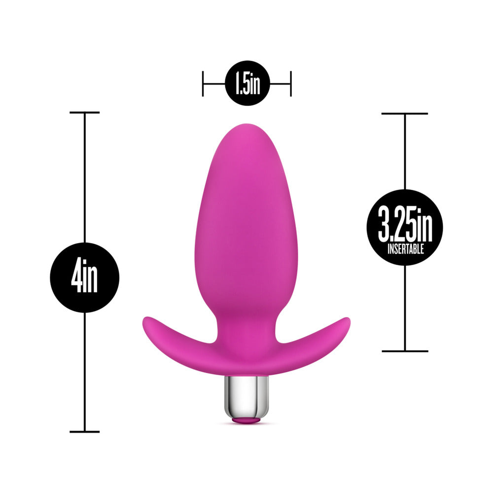 Luxe Little Thumper Vibrating Silicone Anal Plug Pink - Fantasies Boutique