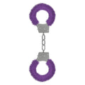 Ouch! Beginner's Furry Handcuffs With Quick-Release Purple - Fantasies Boutique