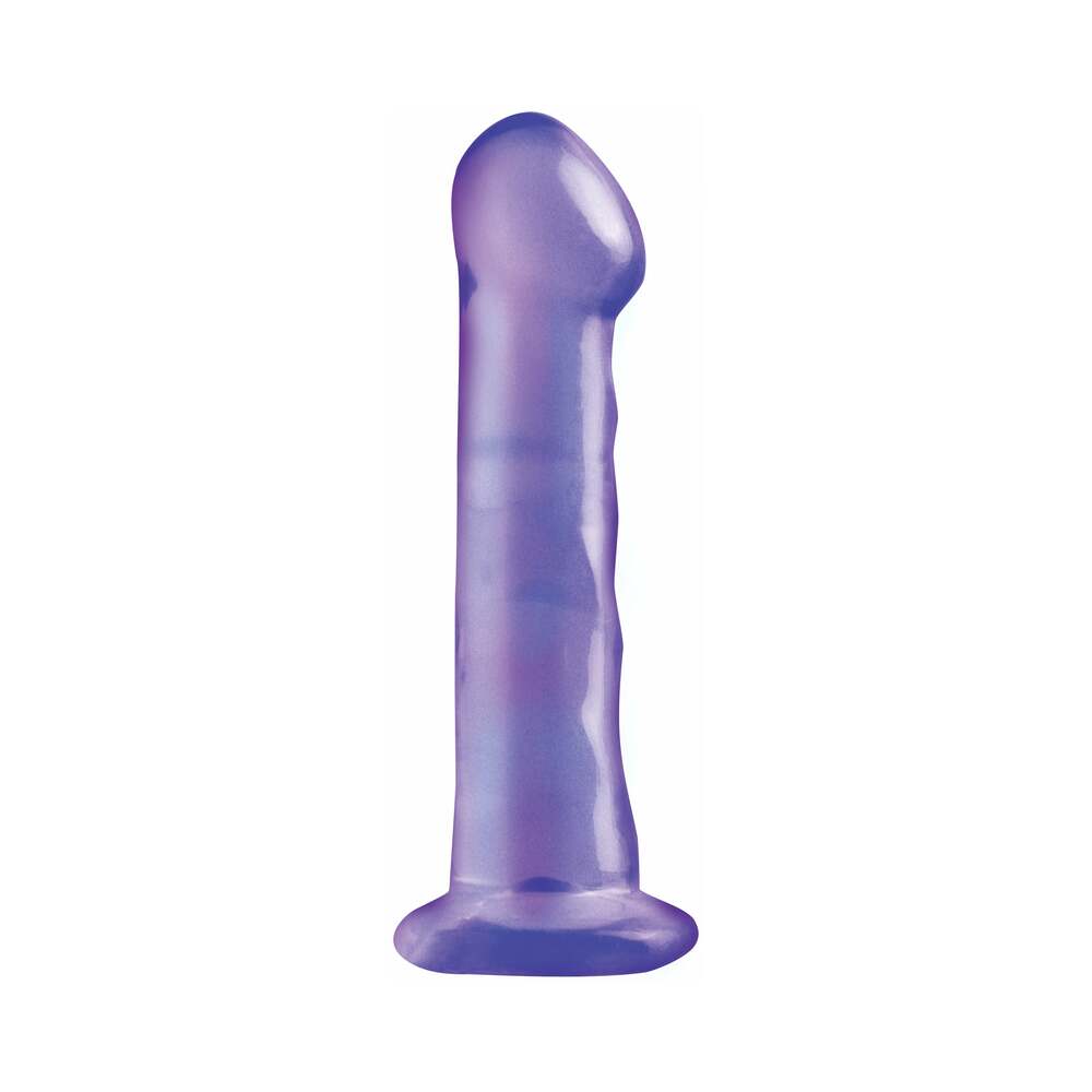 Basix Rubber Works 6.5 in. Dong With Suction Cup Purple - Fantasies Boutique