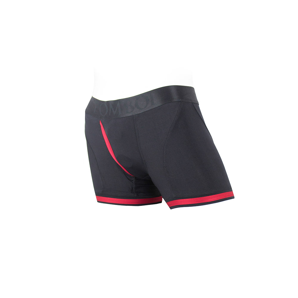 SpareParts Tomboii Nylon Boxer Briefs Harness Black/Red Size 4XL - Fantasies Boutique