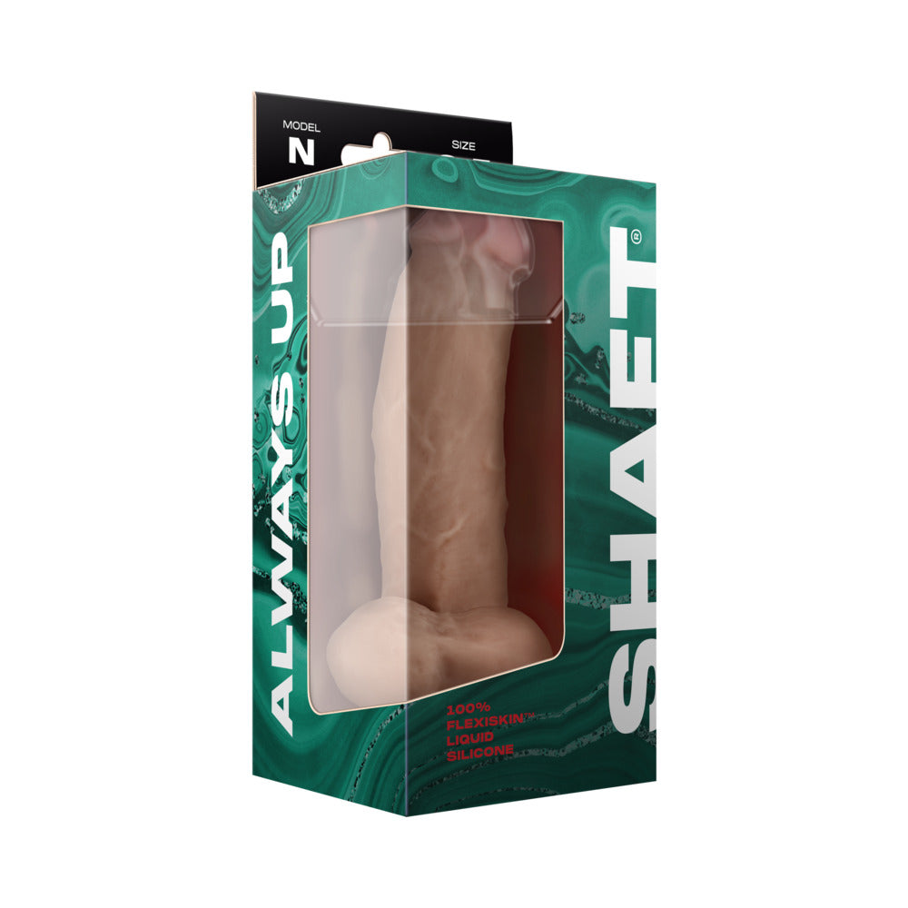 Shaft Model N: 8.5 in. Dual Density Silicone Dildo with Balls Pine - Fantasies Boutique