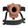 Fetish Fantasy Series Rechargeable Vibrating 6 in. Hollow Strap-On With Balls Tan/Black - Fantasies Boutique