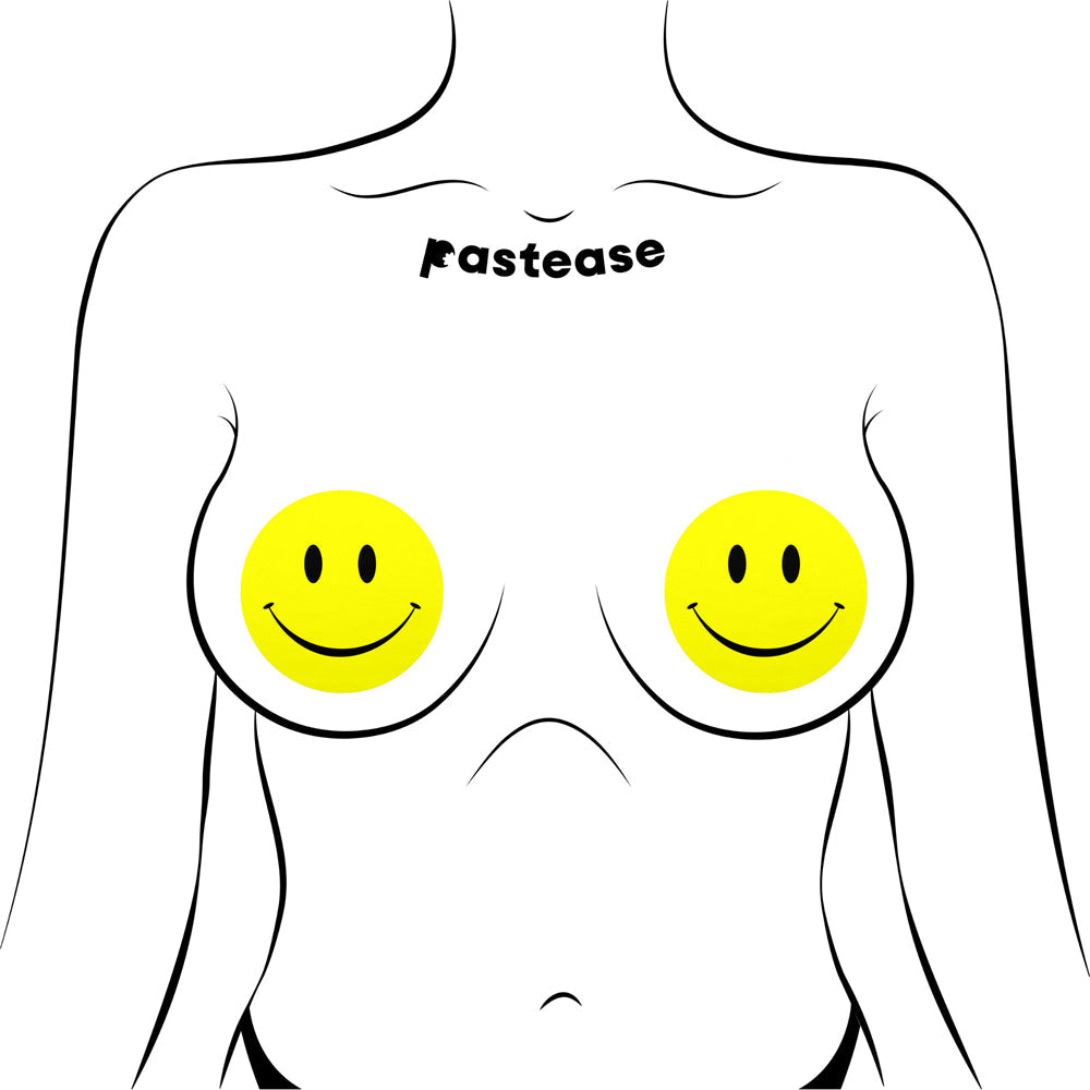 Pastease Happy Smiley Face Pasties Yellow