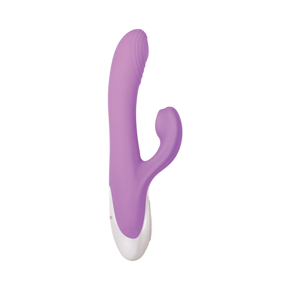 Evolved Super Sucker Rechargeable Thumping Suction Silicone Dual Stimulator Purple - Fantasies Boutique