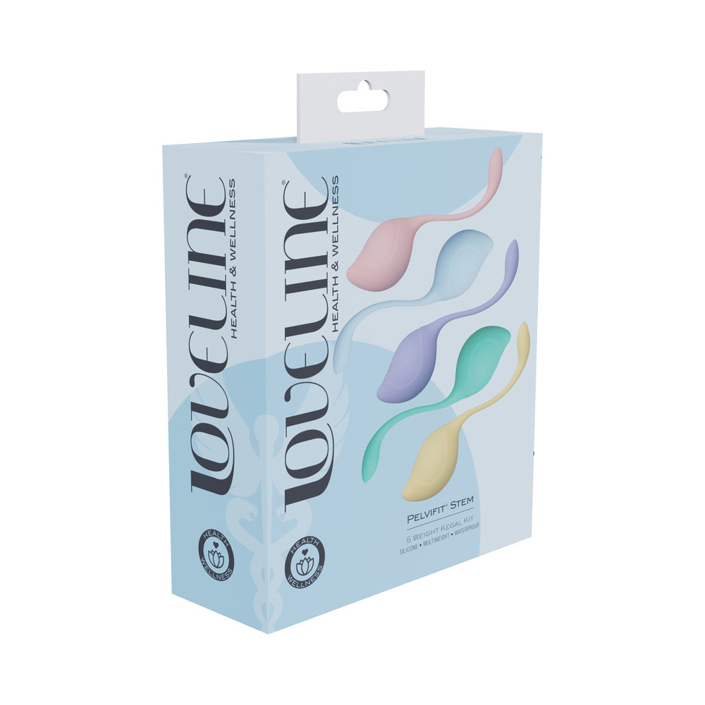 LoveLine PelviFit Stem Kegel Kit Multiweight Waterproof Multicolor