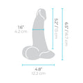 b-Vibe Slipskin Realistic Silicone Dildo 6.5 in. Curved Cream