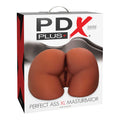 PDX Plus Perfect Ass XL Dual Entry Masturbator Brown - Fantasies Boutique