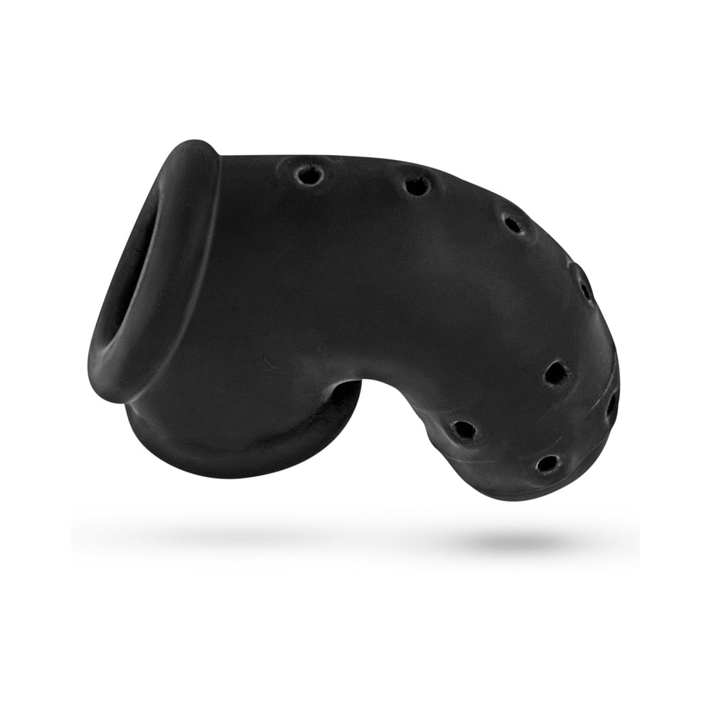 OxBalls Airlock Air-Lite Vented Chastity Black Ice - Fantasies Boutique