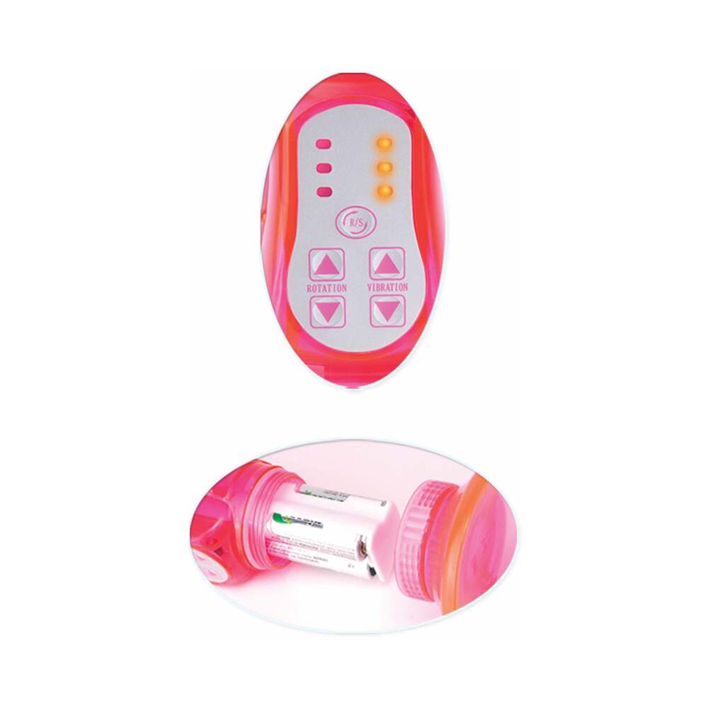 Pipedream Waterproof Wall Bangers Deluxe Rotating Rabbit Vibrator With Suction Cup Pink - Fantasies Boutique