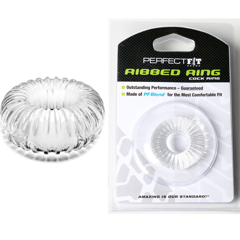 Ribbed Ring - Clear - Fantasies Boutique
