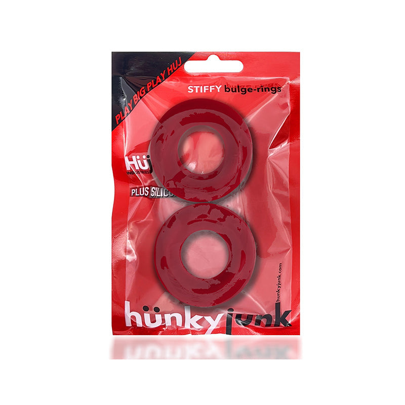 OxBalls Stiffy 2-Pack Bulge Cockrings Silicone TPR Cherry Ice - Fantasies Boutique