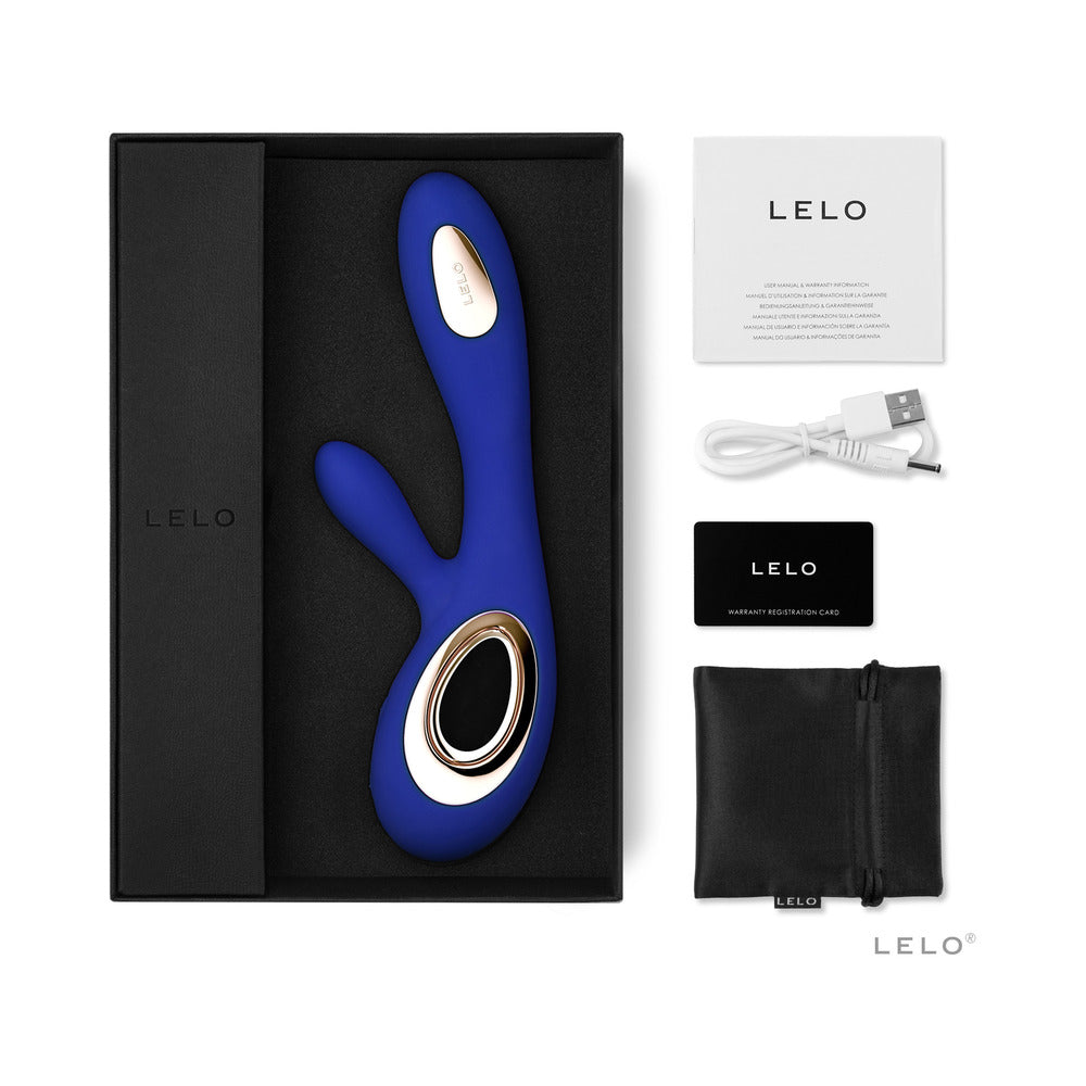 LELO SORAYA WAVE Rechargeable Rabbit Vibrator Midnight Blue - Fantasies Boutique