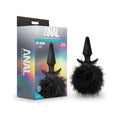Blush Anal Adventures Platinum Silicone Rabbit Tail Plug Black - Fantasies Boutique