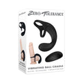 Zero Tolerance Vibrating Ball Cradle Rechargeable Remote-Controlled Silicone Cockring Black - Fantasies Boutique